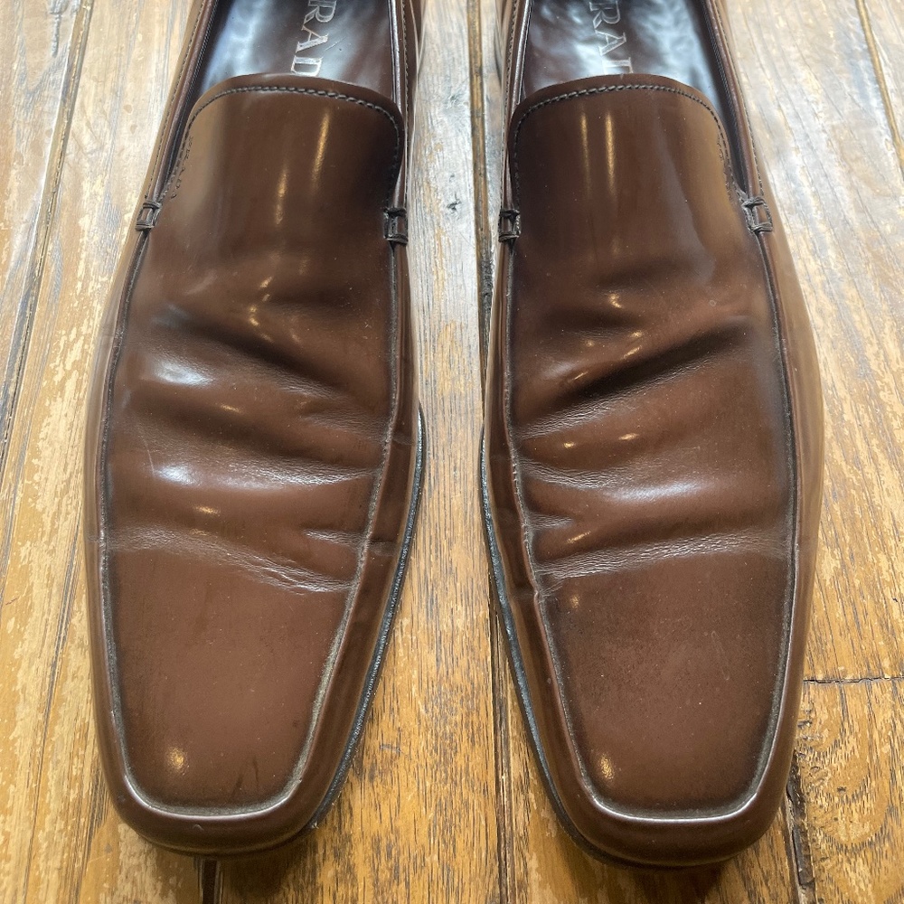 Men’s Prada Loafers Brown Leather Size 10.5US